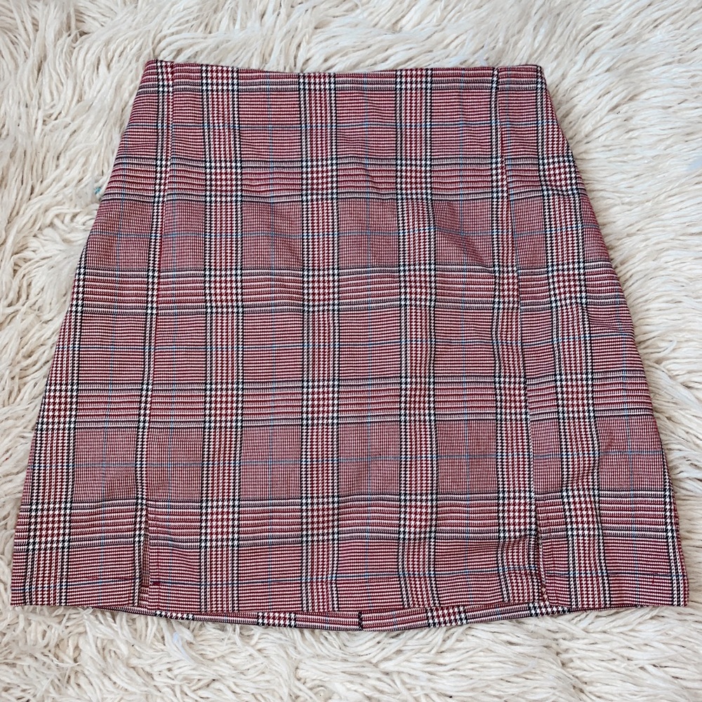 Red Plaid Brandy Melville Skirt
